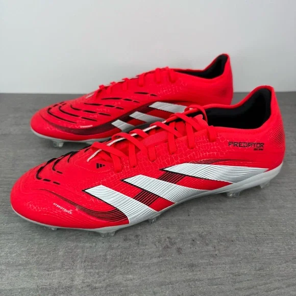 Adidas Predator Pro FG Soccer Cleats - Red/White - ID3856 Men's Size 12